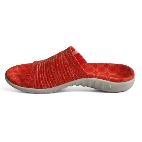 Spenco Odessa Fauna Orthopedic Slide Sandals Orange / White Women's 9B - Picture 7 of 10